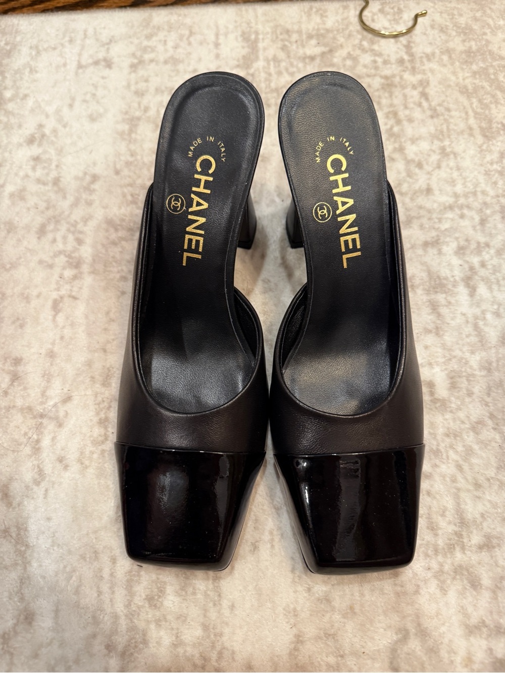 Black mule FITS SIZE 6 1/2 marked size 7